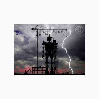 Giant Robot in a Lightning Storm