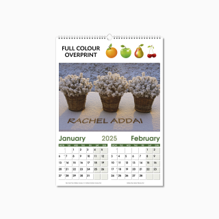 Personalised Medium 6 Page Wall Calendar