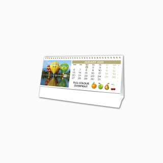 Personalised Landscape Desk Calendar - Boxes